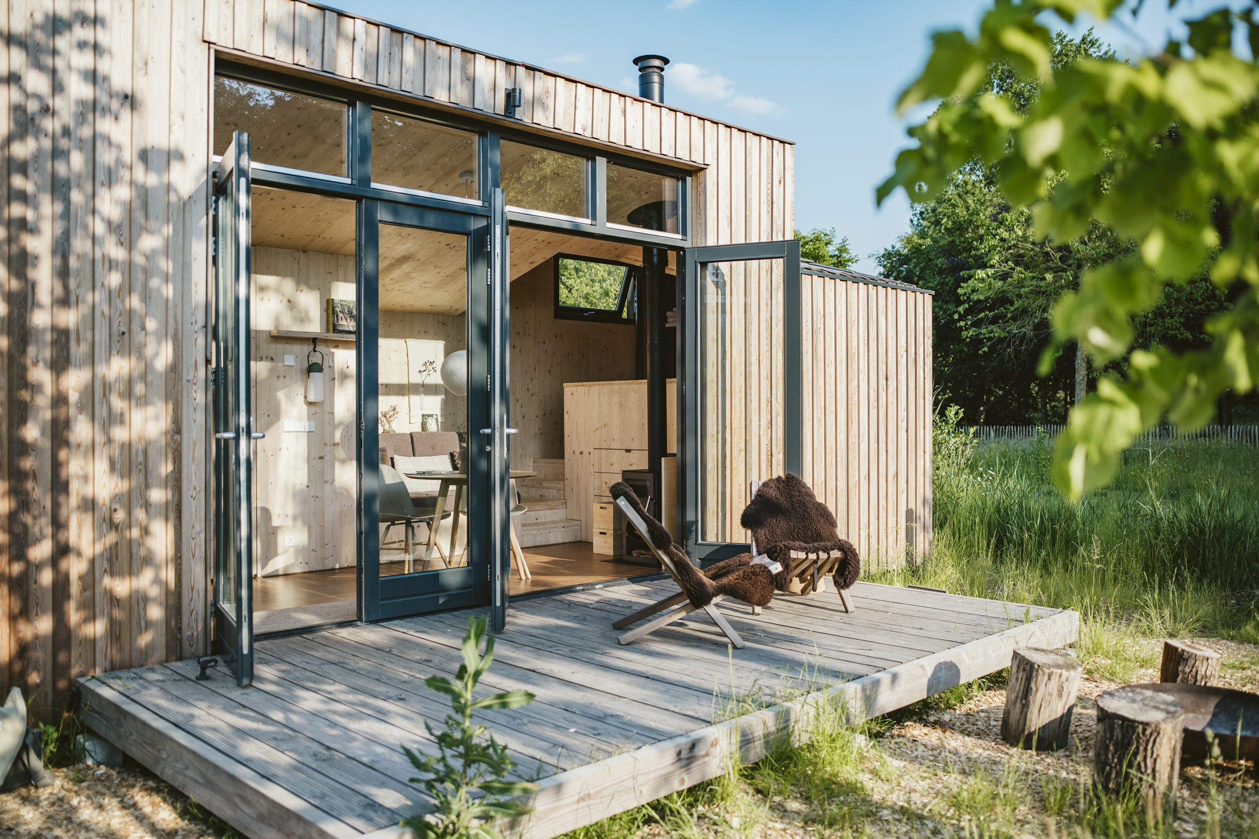 Tiny House met open haard in Zeeland