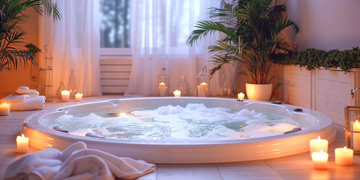 Jacuzzi in de hotelkamer