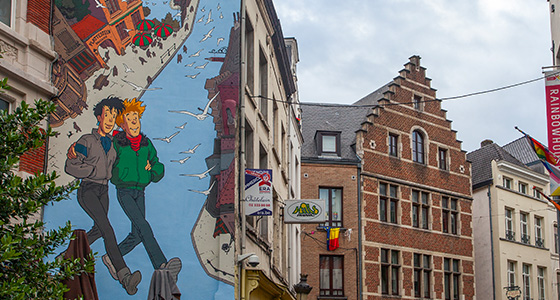 Striproute in Brussel